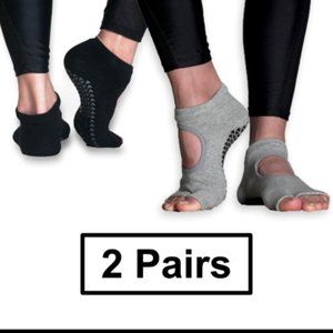 Fancibu Brand 2 Pairs Yoga Grip Socks One Size Fits All
